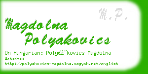 magdolna polyakovics business card